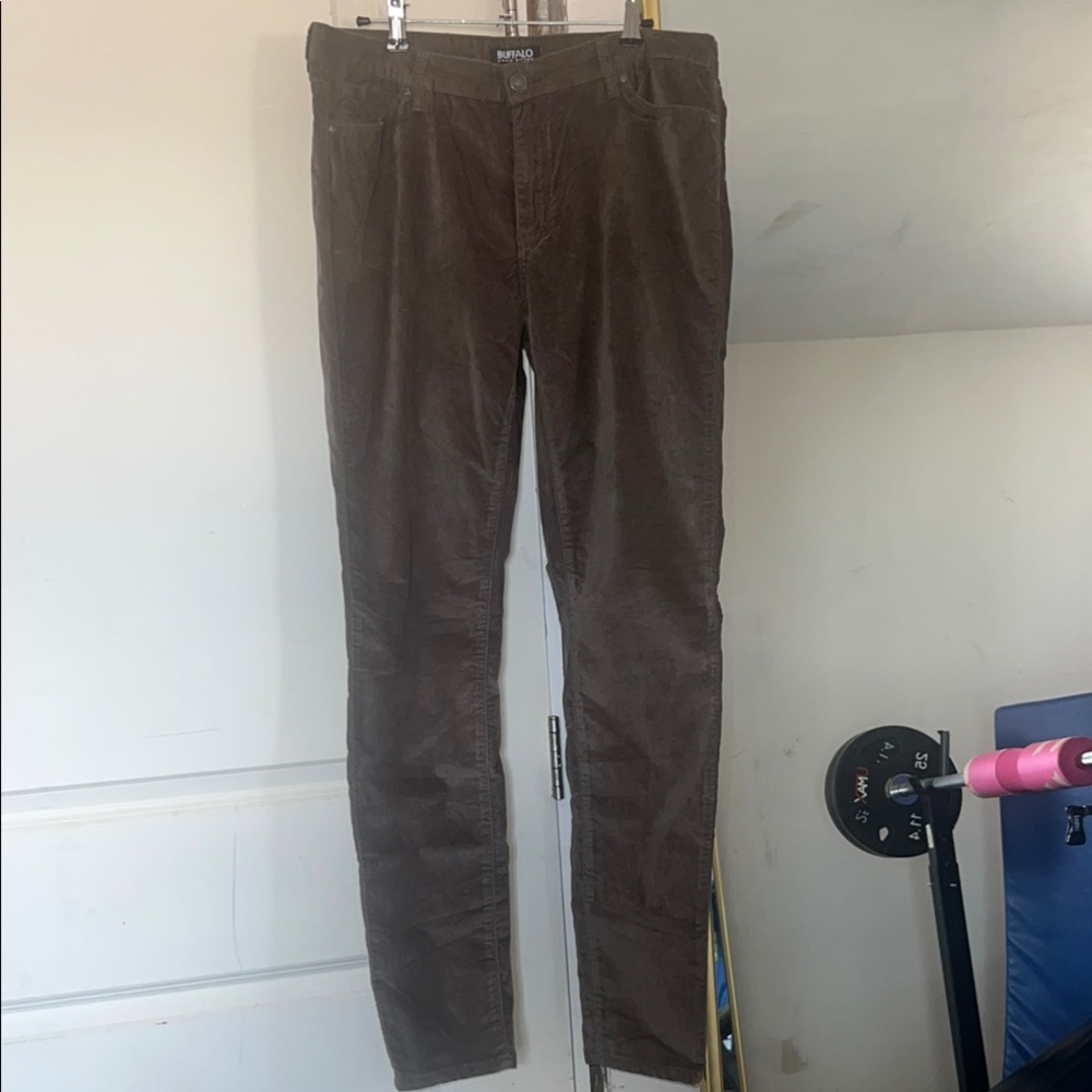 Buffalo David Bitton Corduroy Brown Slim Fit Pants